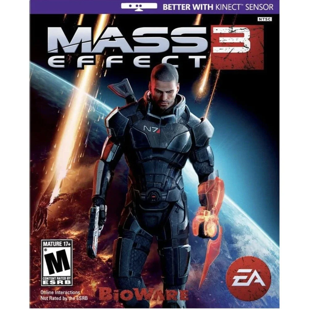 Mass Effect 3 (Xbox 360 Kinect, 2012) - 2 Disc CIB Complete Game -Tested/Working